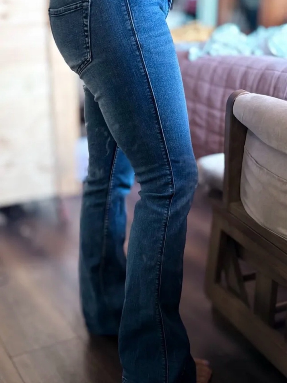 Cowgirl Tuff Women's Dark Blue Flare Jeans
